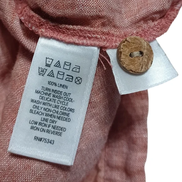 100% Linen Shirt by Cynthia Rowley Women's Large - Picture 4 of 9